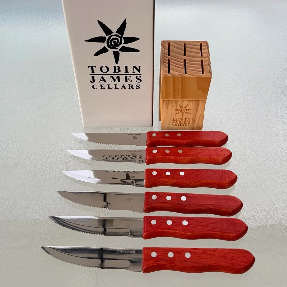 Tobin James Cellars Logo Steak Knife Set - Picture 2 of 5